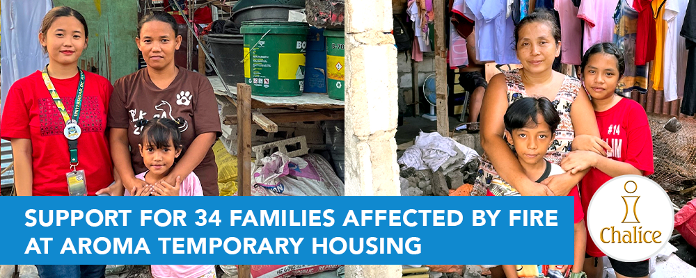 Support for 34 families affected by fire at Aroma Temporary Housing, Tondo, Philippines